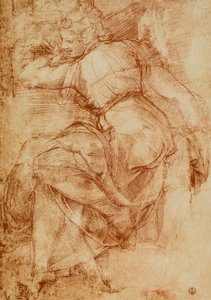Studio per la Sibilla Libica sulla volta della Cappella Sistina, Michelangelo